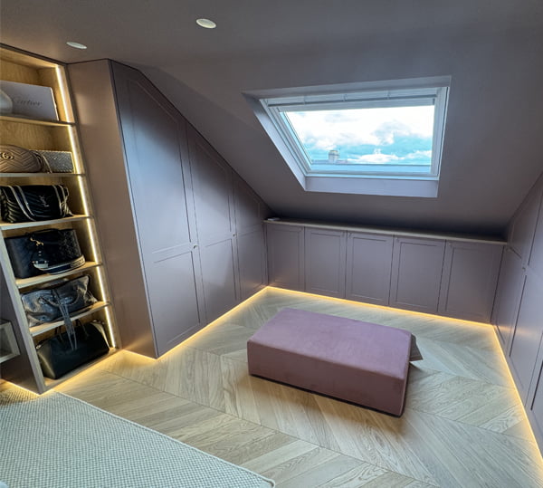 Storage area of converted luxury loft